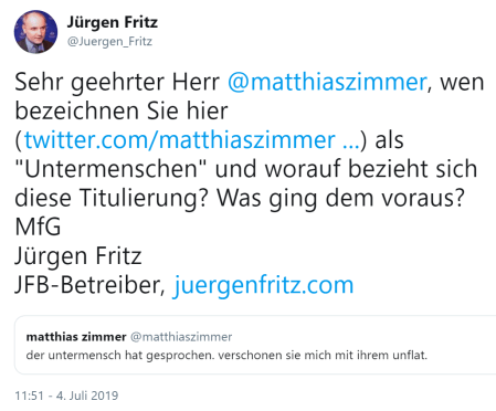 Twitter-Anschreiben
