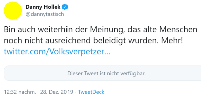 Alte Menschen mehr beleidigen