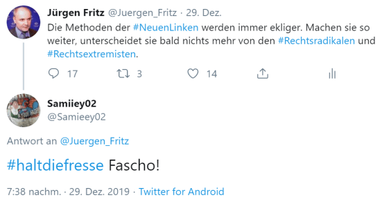 Halt die Fresse Fascho!