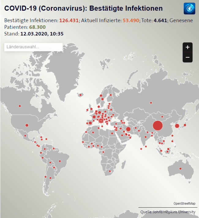 Bestätigte Infektionen