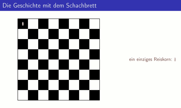 ein einziges Reiskorn