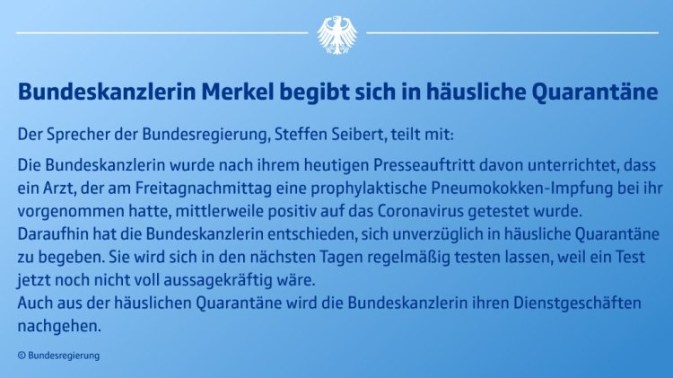 Merkel-Quarantäne
