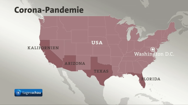 USA besonders betroffene Staaten