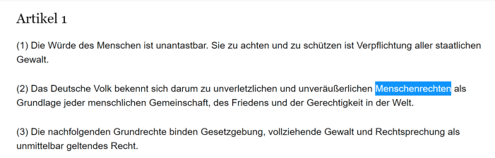 Grundgesetz Art. 1