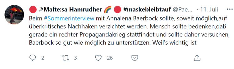 Sommerinterview mit Baerbock - kein Nachhaken