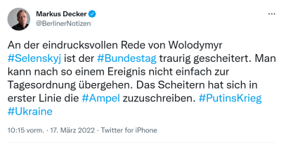 Markus Decker - Rede Selenskyj